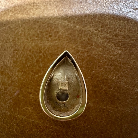 14k gold 1ct. Diamond teardrop pendant - Picture 5 of 6